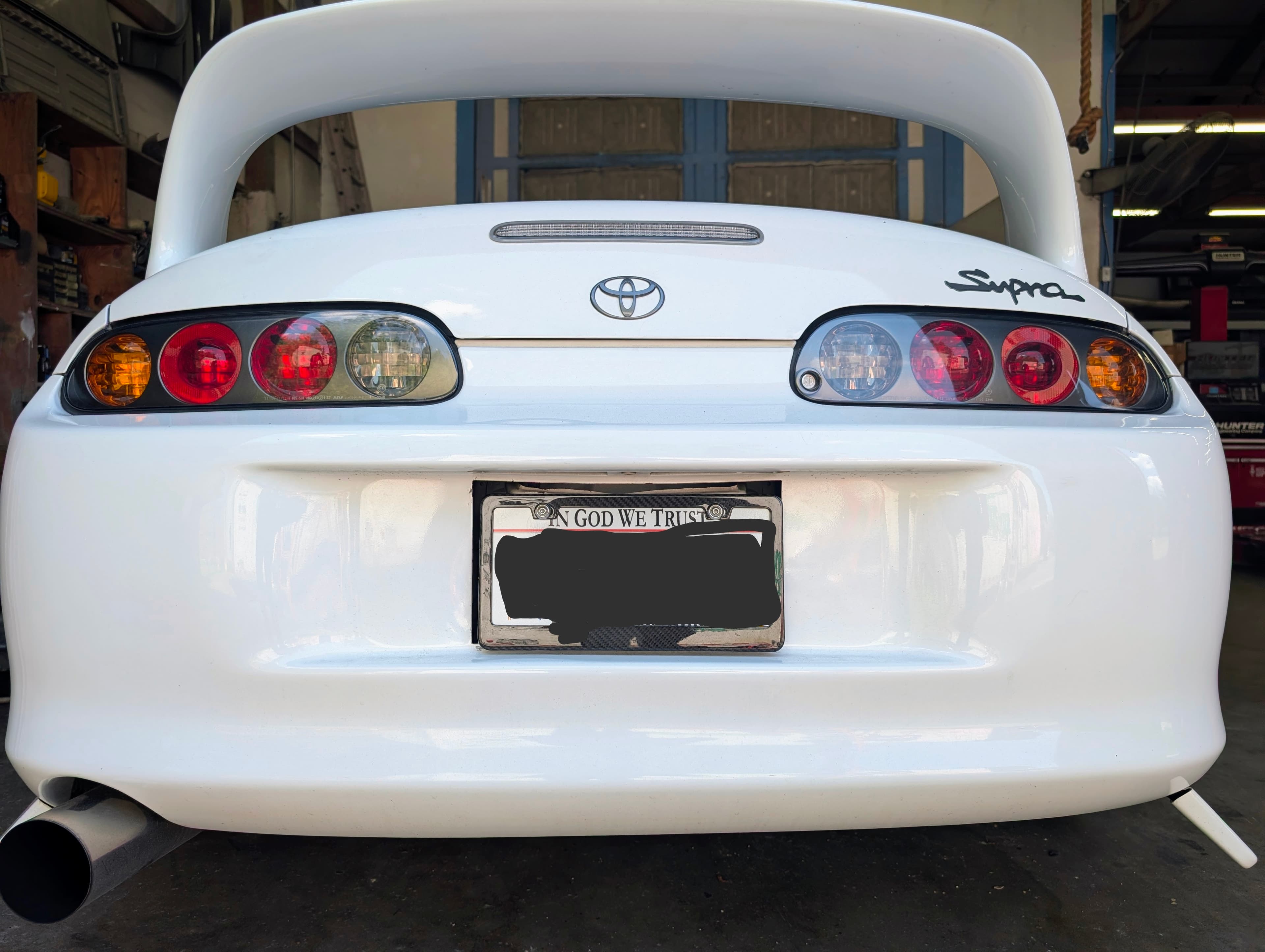 White MK4 Toyota Supra