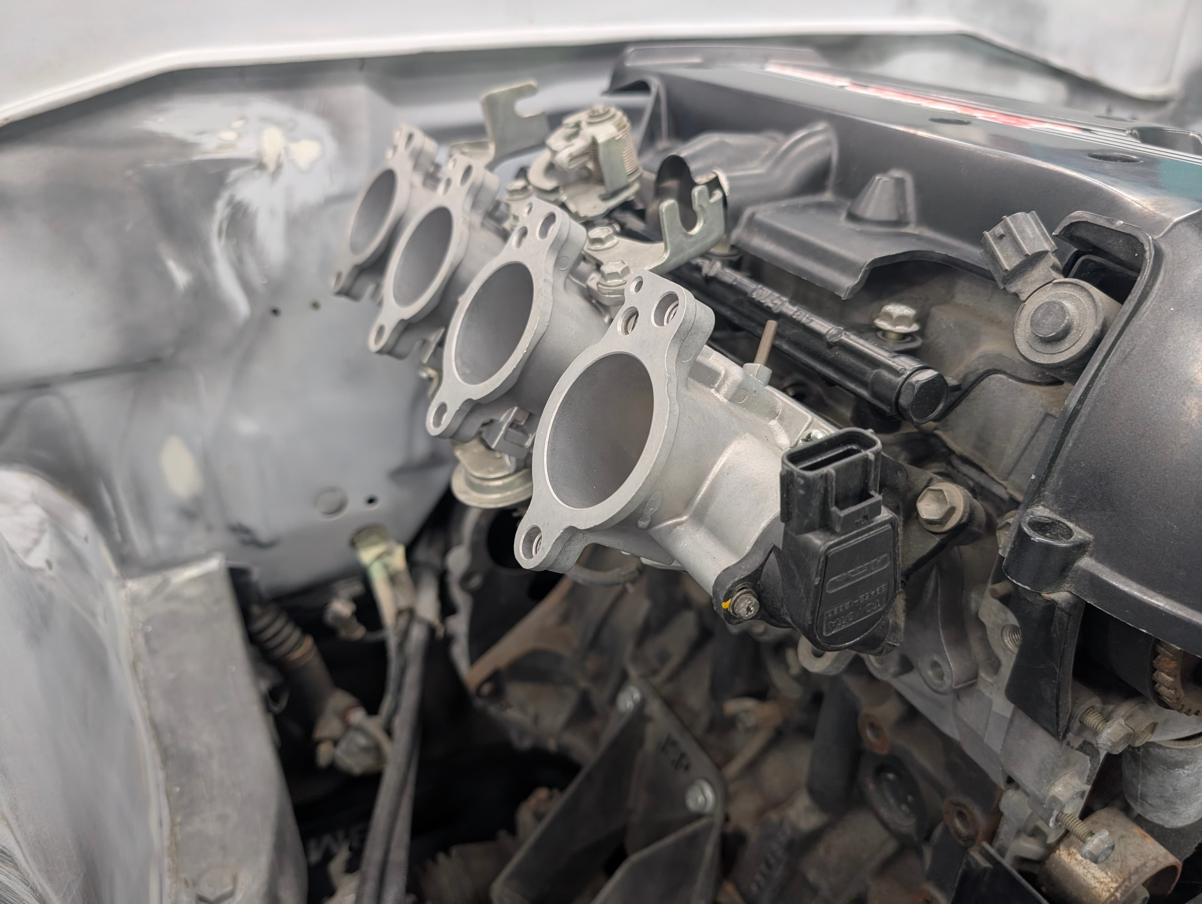 Individual throttle bodies closeup